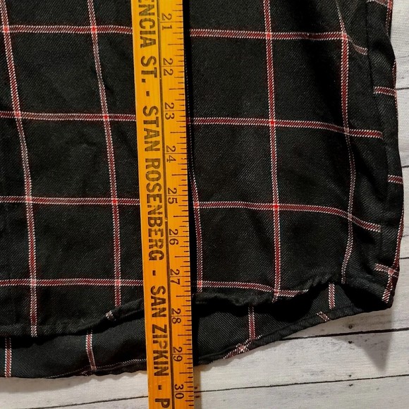 Dixxon DXF Flannel Gridlock Snap Button Long Sleeve Shirt Black Red Mens Sz M - Picture 12 of 16